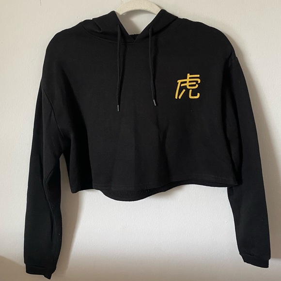 Graphic Cropped Hoodie - Picture 2 of 2